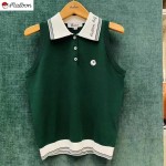 malbon 3종 여성 니트 카라 민소매 티셔츠